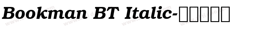 Bookman BT Italic字体转换